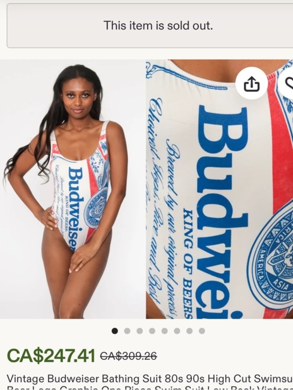 Iconic Vintage BudweiserSwimsuit